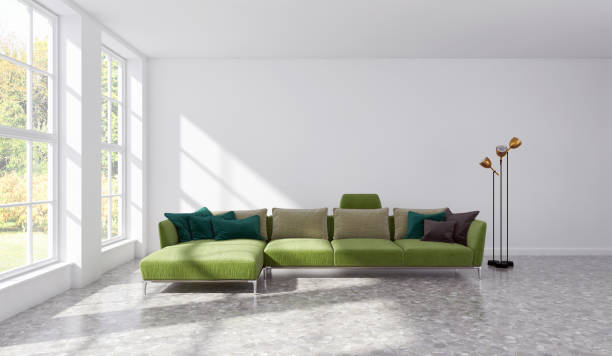 تصویر 2 از مبل راحتی سبز فرم تازه نشیمن نرم و راحت